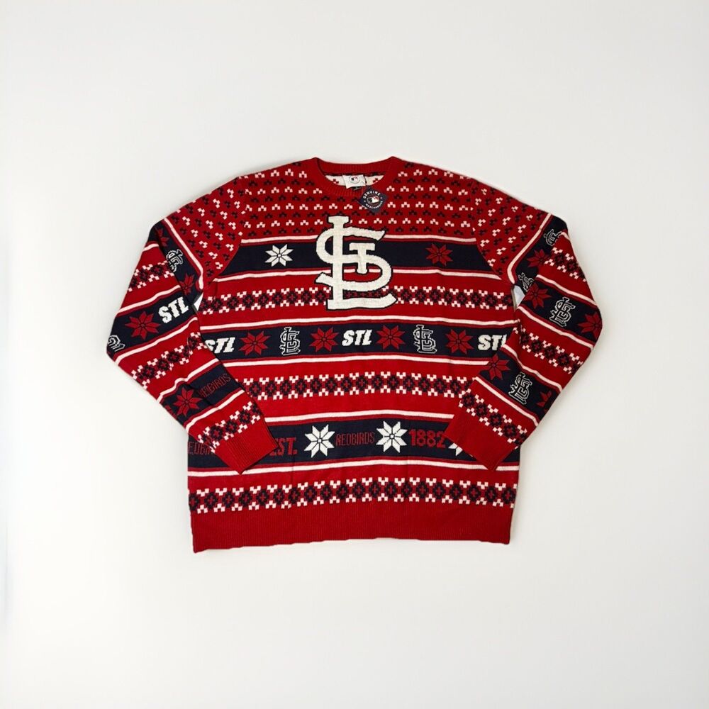 NWT St. Louis Cardinals Ugly Christmas Sweater XL MLB Genuine Merchandise